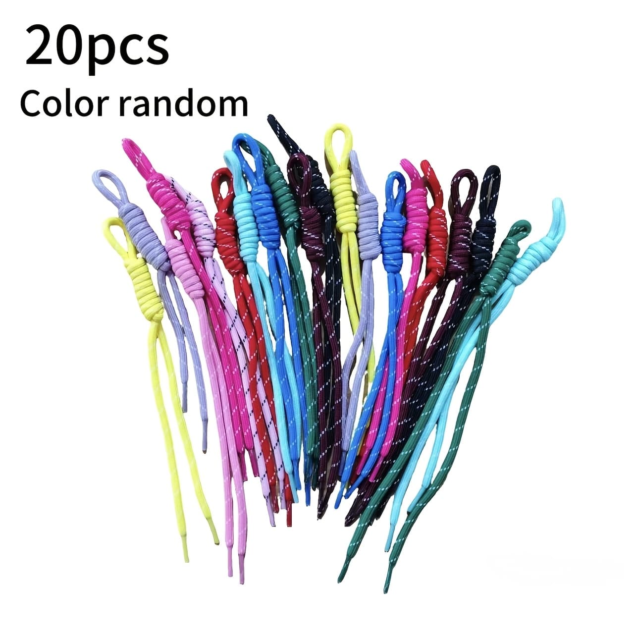TEMU 20pcs Colorful Nylon Rope Diy Craft Weaving Kit, Suitable For Keychains, Random Colors, Backpack Charms & Braiding - Coil For Handmade Making, Keychains, Gift Supplies For Activities