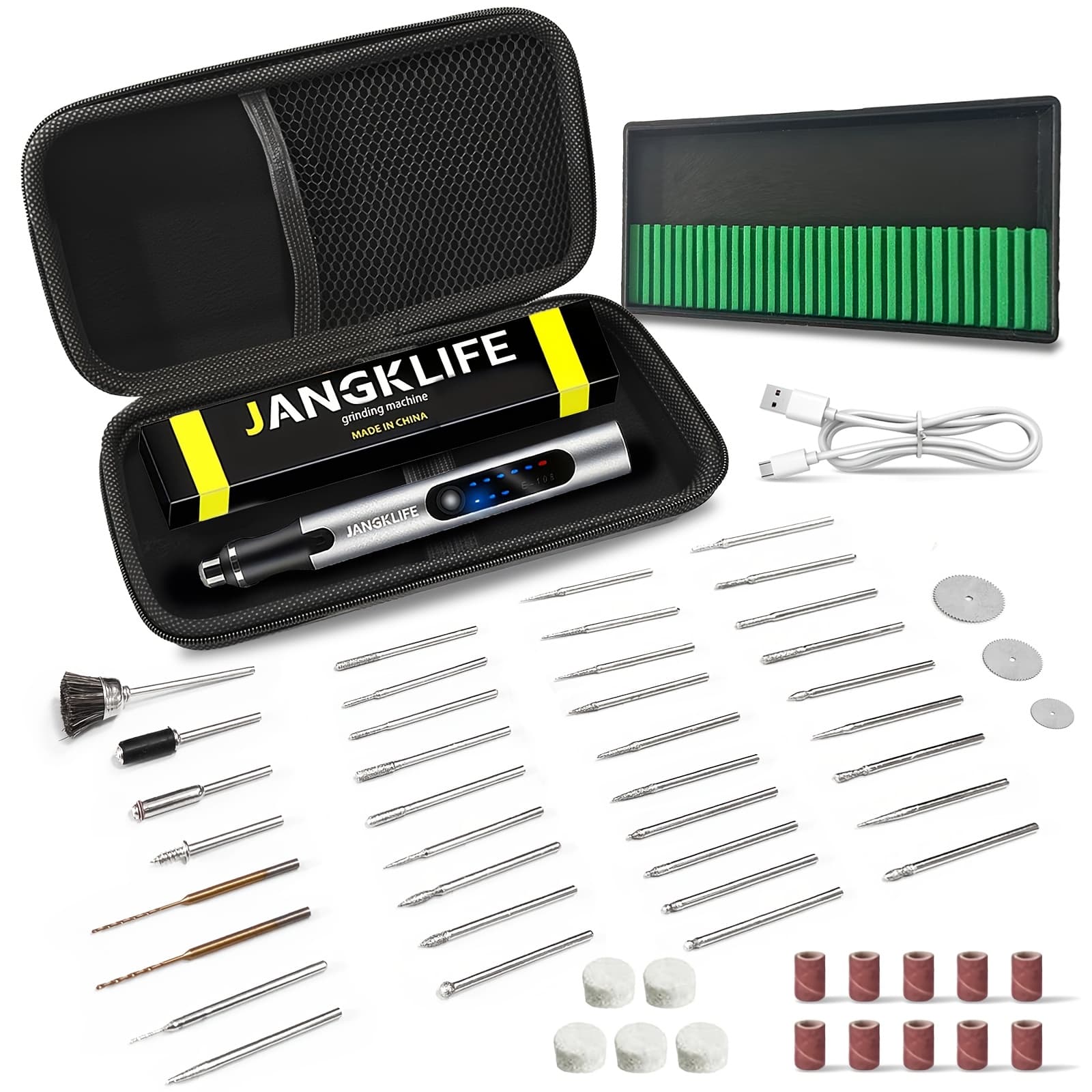 TEMU 1 Set Cordless Rotary Tool, Rechargeable Engraving Pen With Battery, Electric Adjustable Speed Carving Pen, Portable Wood Engraving Tool For Sanding Polishing Drilling Etching