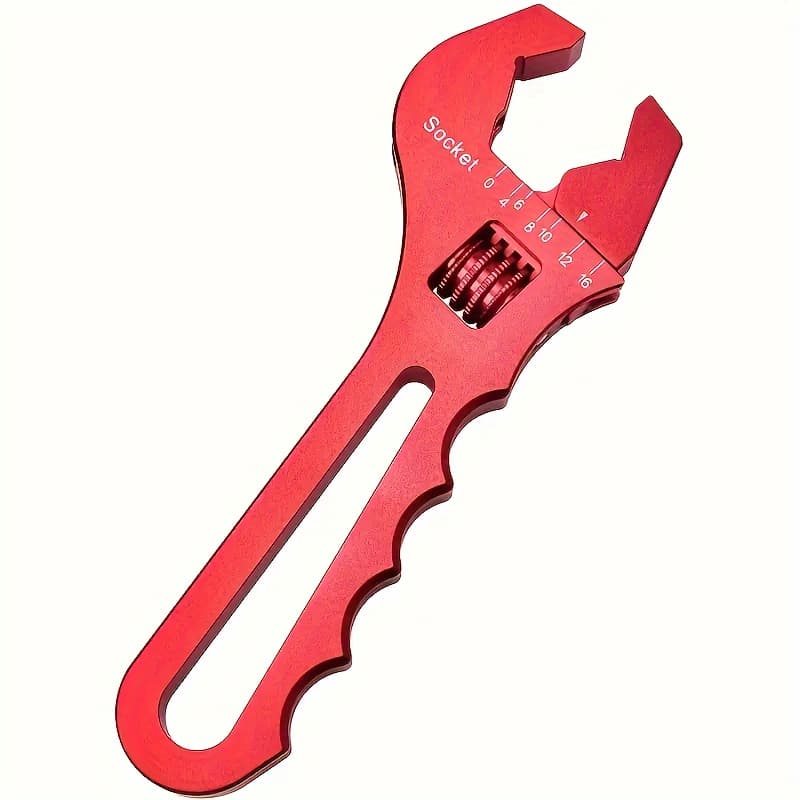 TEMU 1pc Aluminum Adjustable Wrench Spanner For 3an-16an Hose Fitting Adapter, Universal Replacement Tool, Durable Aluminum Alloy Construction, Connector Type: Coupling