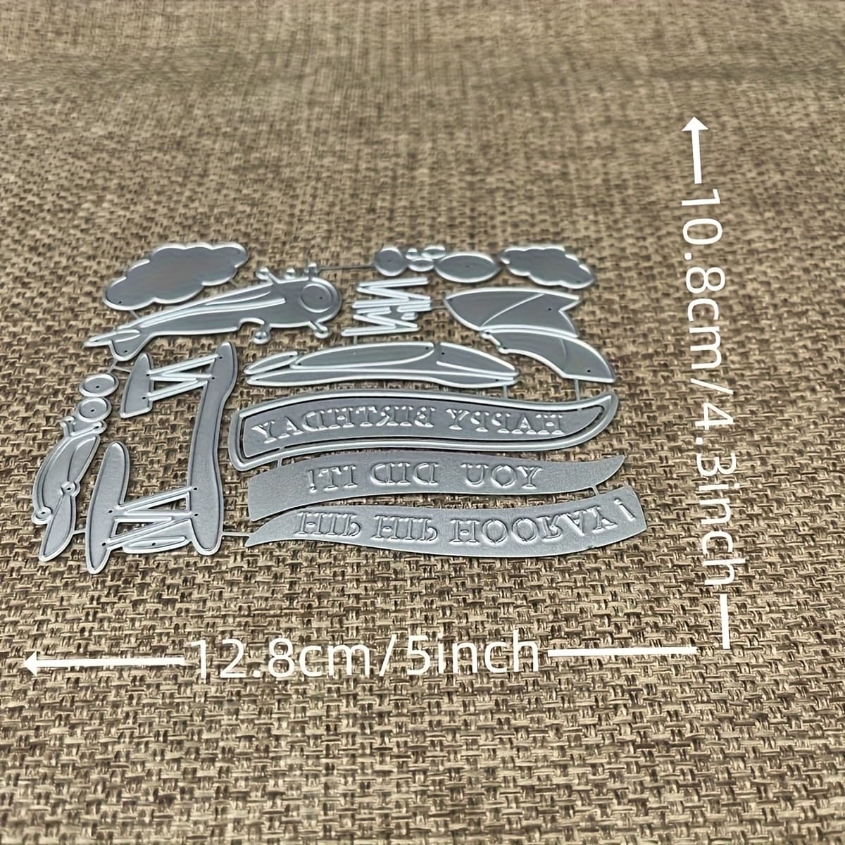 TEMU Craft Metal Template Mold Cutting Die Cartoon Banner Die Cut Album Paper Card Craft Embossing