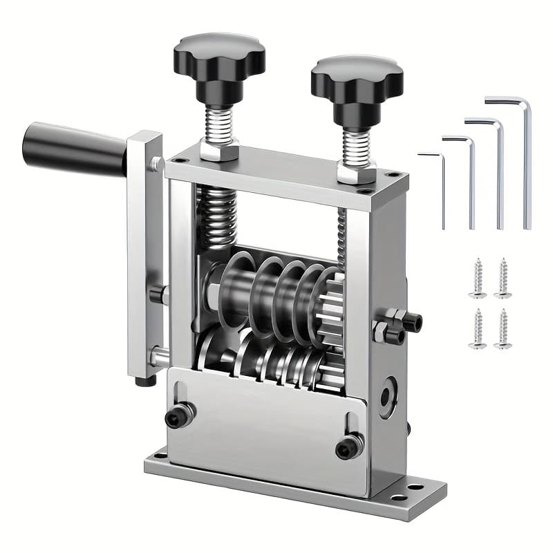 TEMU Manual Wire Stripping Machine, Drill Powered Wire Stripper Machine With 5 Channels & 5 , Portable Cable Stripper Tool With Hand Crank For 0.2" To 0.67" Scrap Cables Recycling