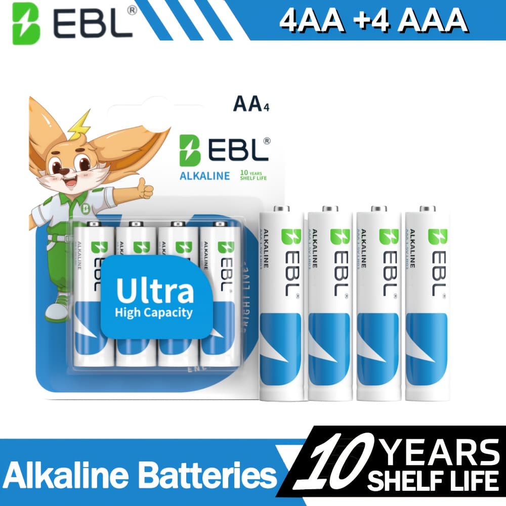 TEMU Ebl 48/32/24/12/8 And High-performance Batteries | With Ingredients, Non-rechargeable, Ebl Brand, Suitable For Household And Business Use, Power Remotes, Toys, Christmas Decorations