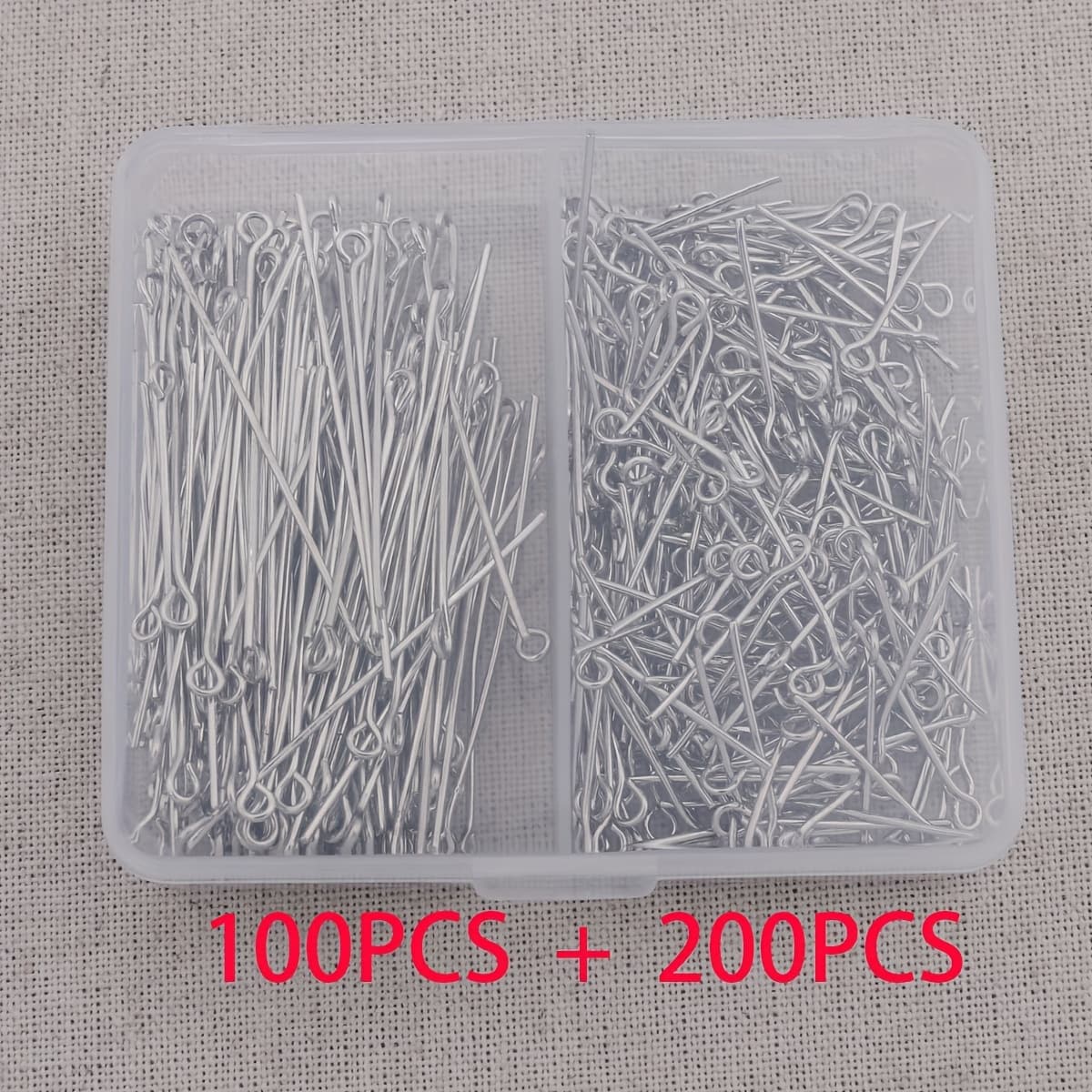 TEMU 300pcs Beading Needles , Jewelry Accessories, 20mm-40mm Flexible Beading Needles For Diy Bracelets, Necklaces, Earrings, Charms, And Handmade Crafts, Beadwork Supplies