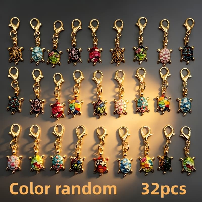 TEMU 32pcs, Alloy Keychain Bag Charm Decoration, Small Gift For , Color