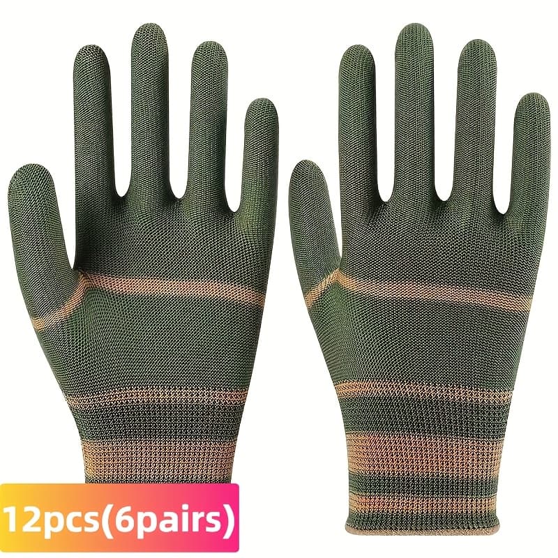 TEMU 12pcs Nylon Gloves - Unisex For Men And Women, , Sport And Casual Use, Simple And Stylish Design