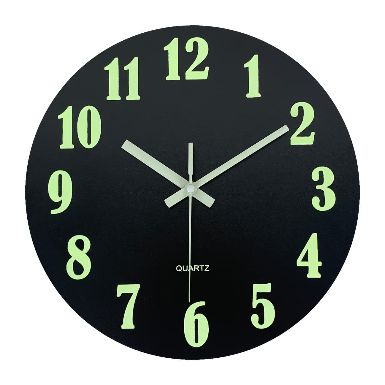 TEMU 12 Inch -the-dark Wall Clock, Black Circular Wooden Silent Wall Clock, Powered Batteries, Suitable For Bedroom, Living Room, Office, Home Wall Decoration, Ideal Holiday Gift