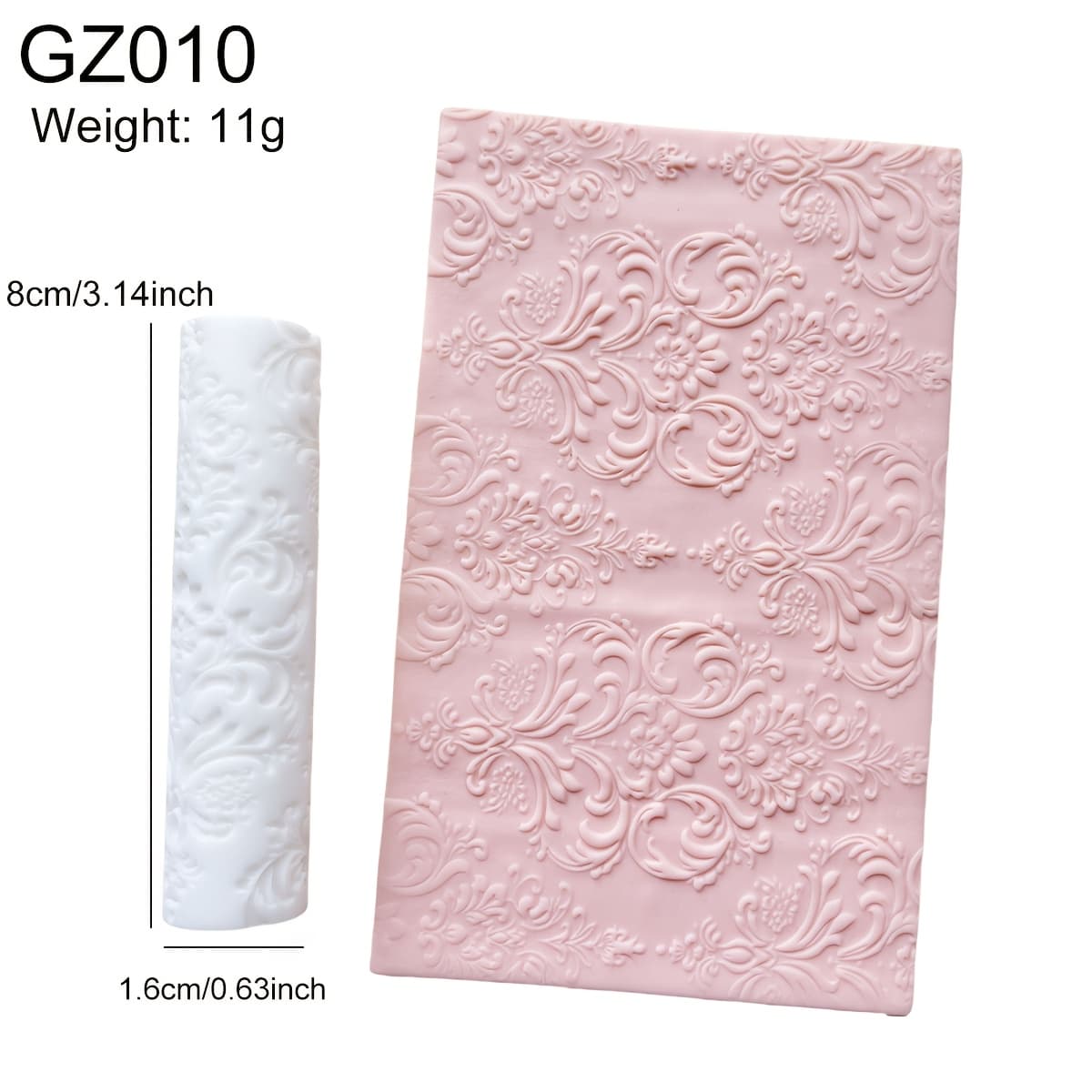 TEMU Baroque European Classical Pattern Soft Clay Texture Rolling Tool, Textured Roller For Diy Creative Decorative Earrings, Pins, And Ornaments, Jewelry Making Kit