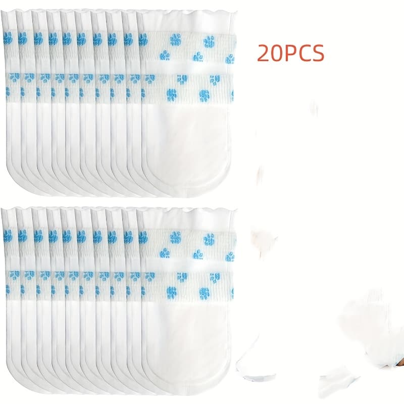 TEMU 20pcs Disposable Dog Boots For Injured Paws, Dog Shoes With Bandage Dog Paw Protectors Stop Licking Disposable Pet Socks For Dogs Paw Bandage Cover Indoor & Outdoor Walking