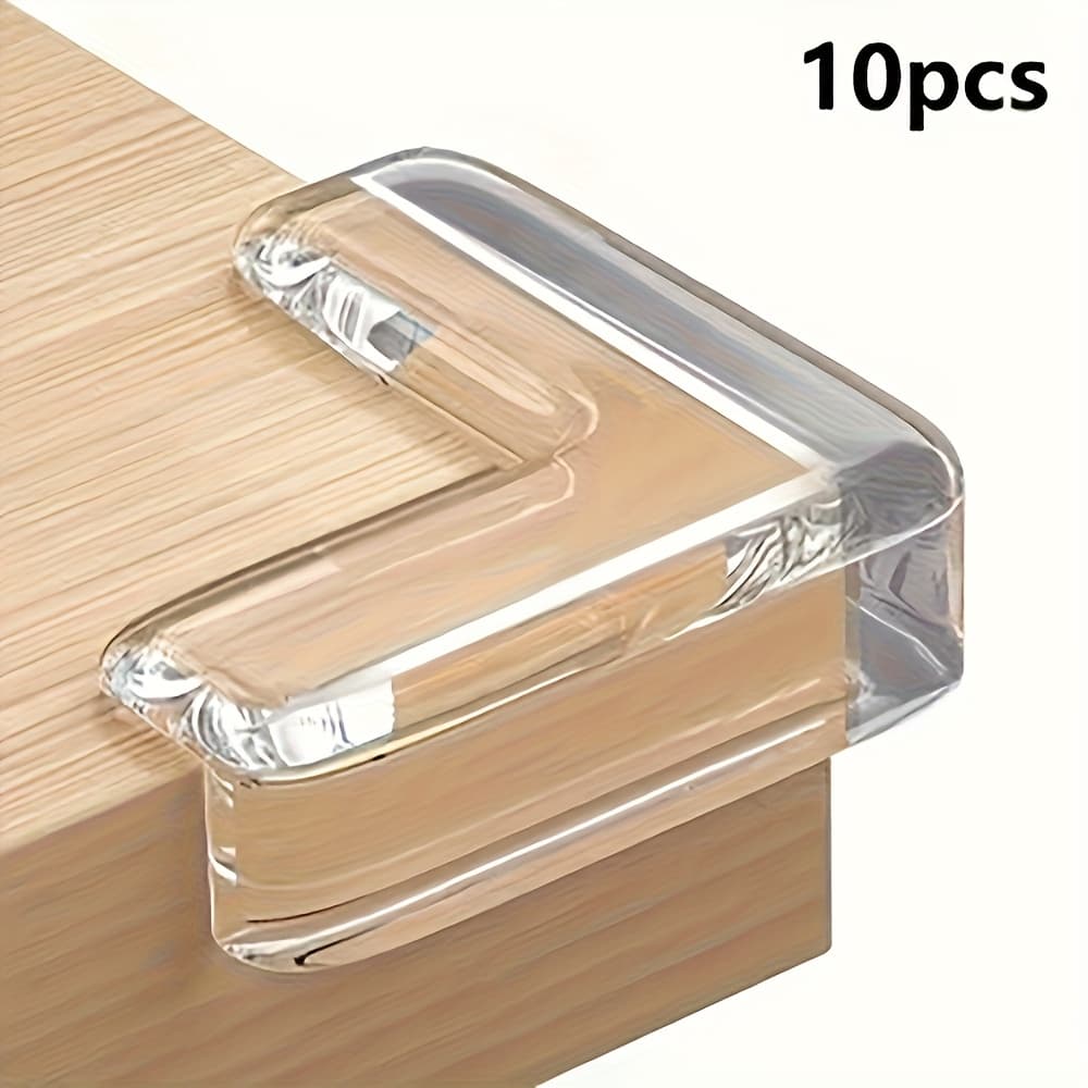 TEMU Set Of 10 Transparent Safety Silicone Protective Covers For Table Corners, Edge Guards, And Power Outlet Bumpers