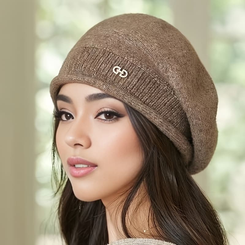 TEMU 1pc Of Women's Beret, French Beanie, Pile Hat, Hat, Warm And Comfortable In Autumn And Winter, Fashionable And Versatile, Very Suitable For Outdoor