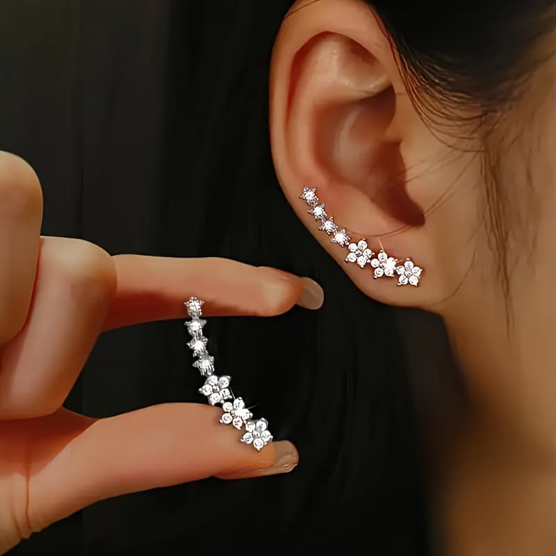 TEMU Adorable, Trendy, Sophisticated, And Exquisite Flower Earrings Suitable For Daily Wear In All , Perfect As Gifts