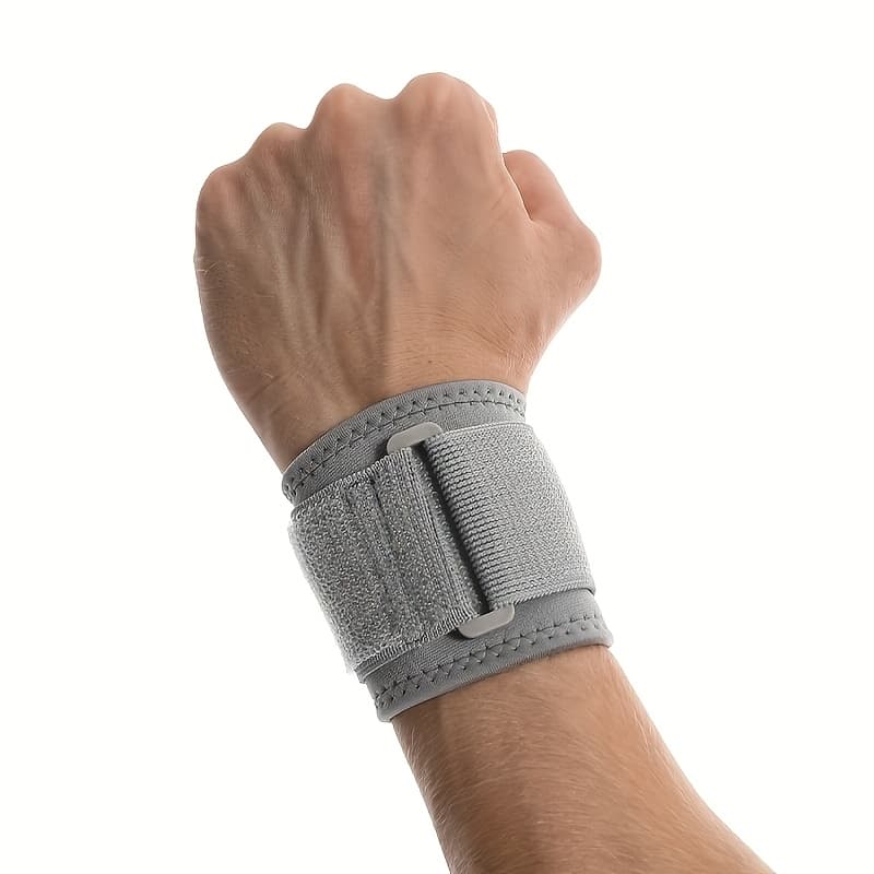 TEMU 1pc Adjustable Compression Wrist Guard, Polyamide Elastic Band, Hand Washable Only, Suitable For Occasions