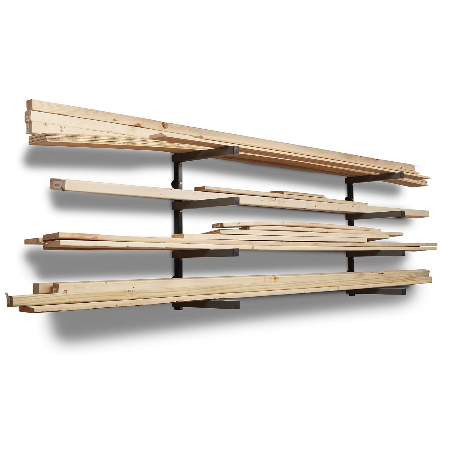TEMU Lumber Storage Rack Wall Mount Wood Storage Racks, Metal Wood Organizer Racks For Shed, Workshop, Garage -gifts For Men, , Husbands, And , A Gift