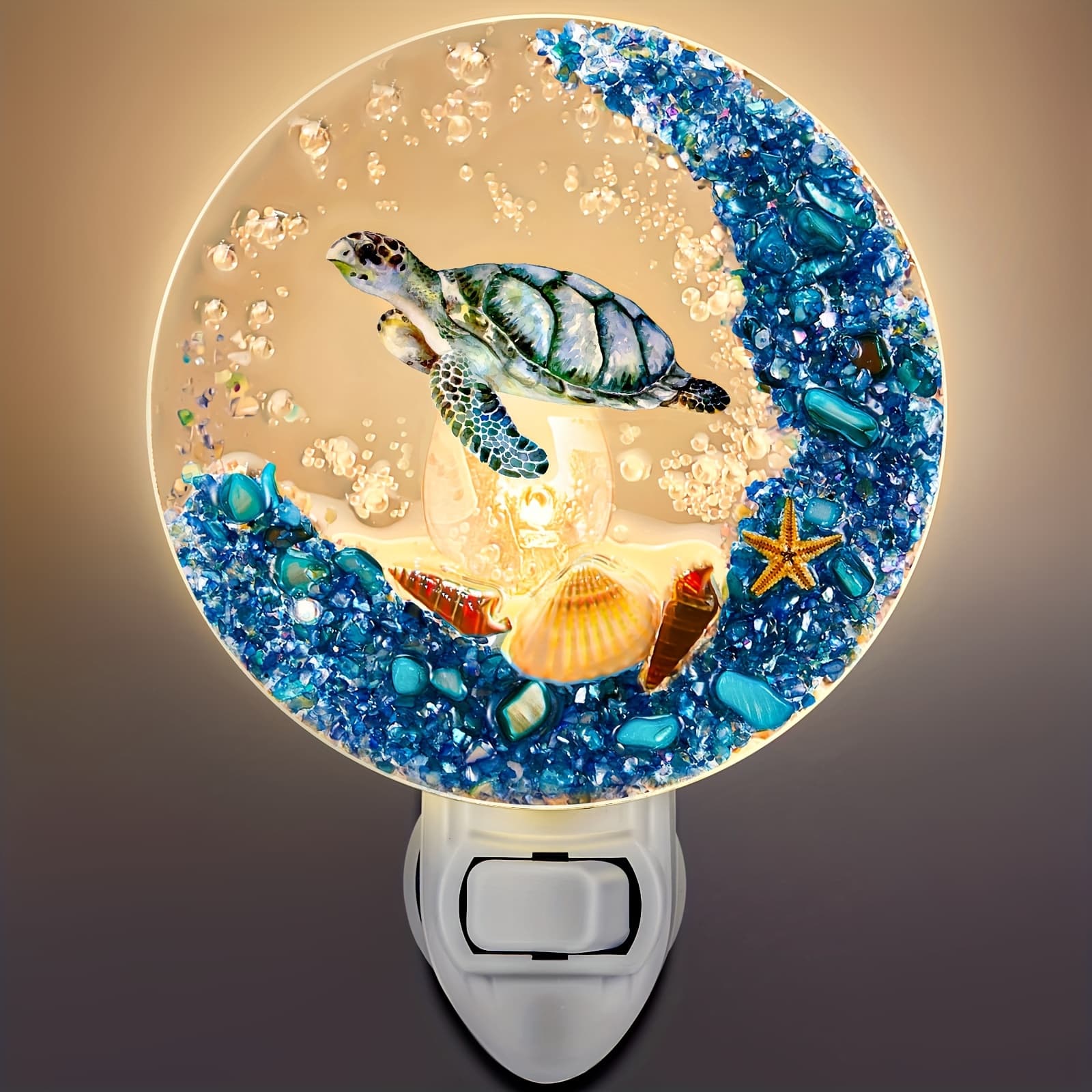 TEMU Hortsun Plug In Seashell Night Light Ocean Sea Animal Decorative Night Light Plug In Beach Lamps Vintage Ocean Lamps For Adult For Home Bedroom Living Room Bathroom Wall