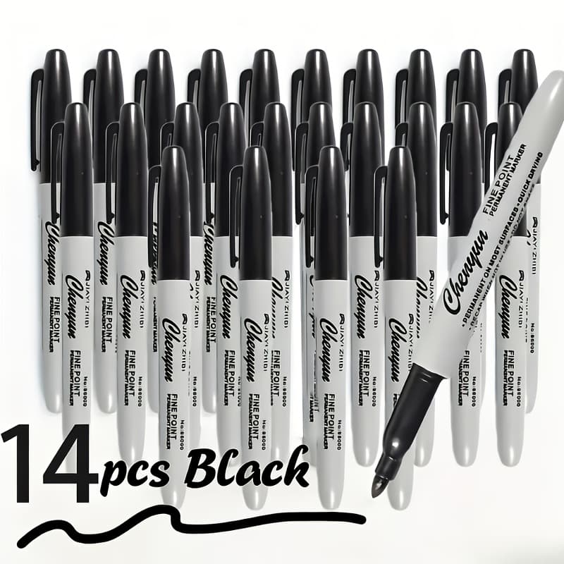 TEMU 14-pack Of Markers, Quick-drying And Color-locking, Non-bleeding, Suitable For Everyday Marking And Creative Use In , Team Benefits