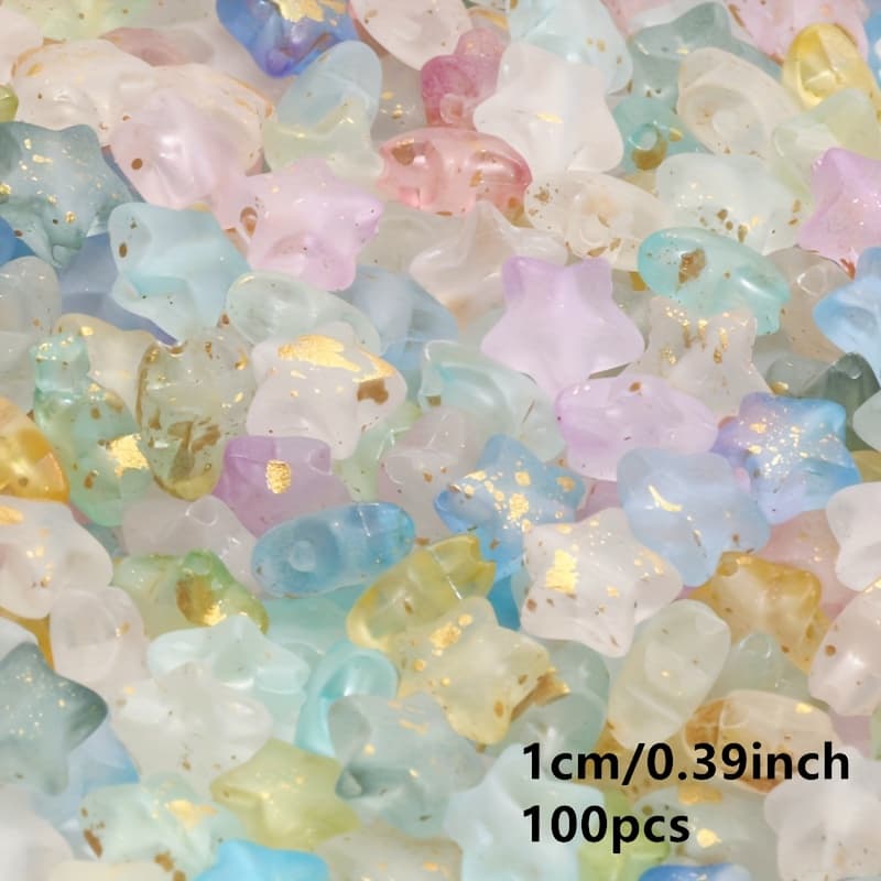 TEMU 100 Kinds Of Mixed Color Beads, With Golden Decoration - Very Suitable For Jewelry Making, Bracelets, Earrings, Necklaces - Colorful Crystal Craft Additions, Jewelry Making Pendants