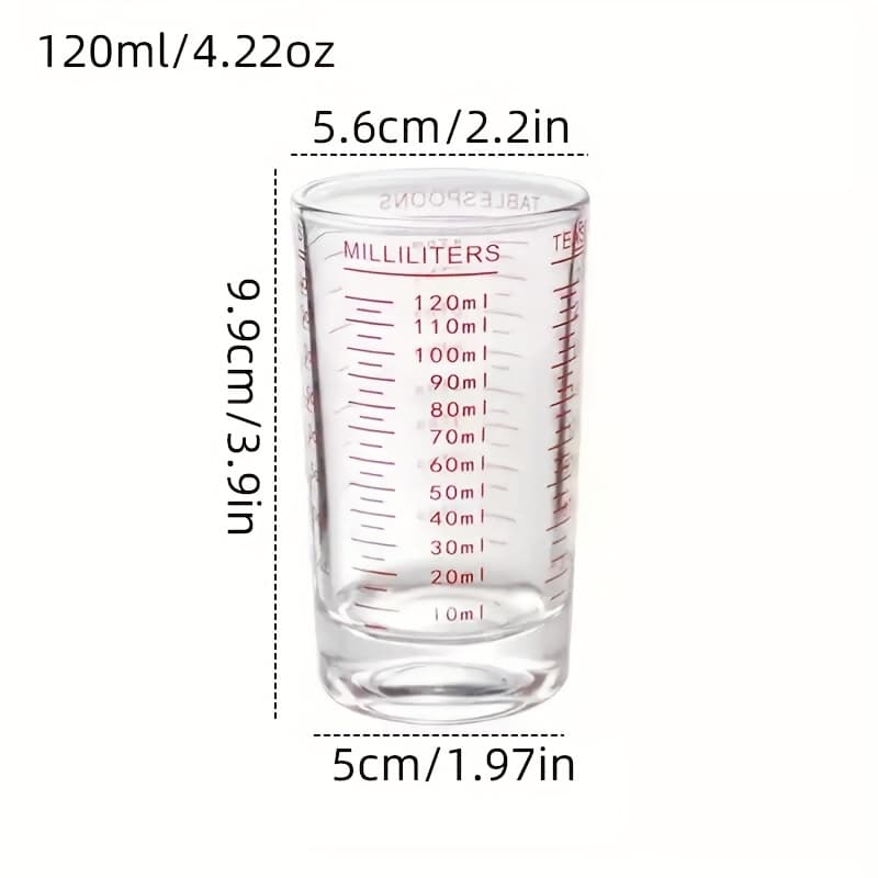 TEMU 1pc, Glass Measuring Cup With Scale Glass Ounce Cup Baking Cup Thickened Ounce Cup Cold Drink Cup Juice Cup