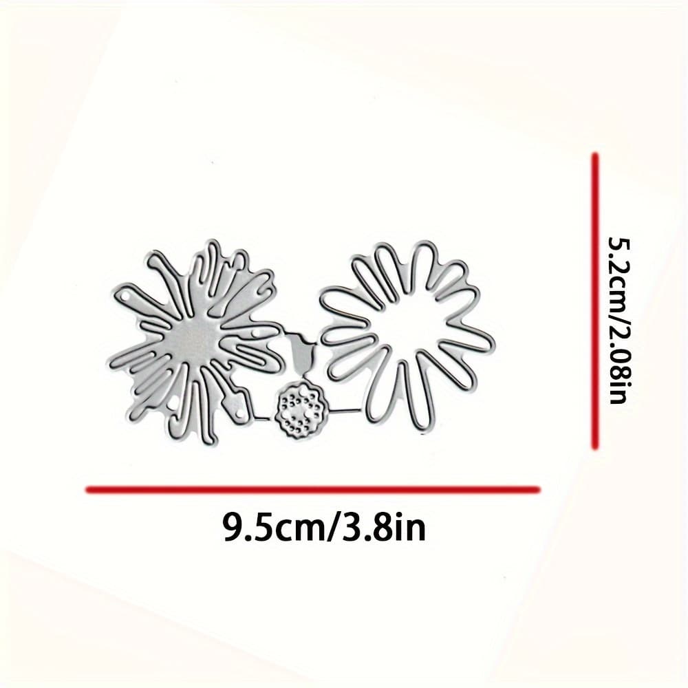 TEMU 1pc Floral Metal Frame Pattern Cutting Die For Paper Card Scrapbooking Greeting Card Album Crafts Decorative Metal Cutting Die.