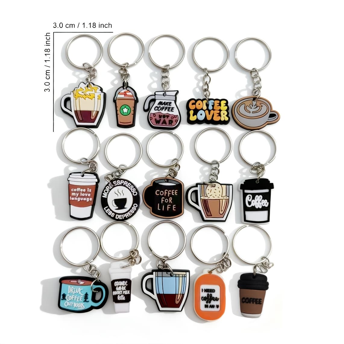 TEMU 15pcs Coffee Keychain, Chocolate Decorative Accessories, Gift For , Bag Charm