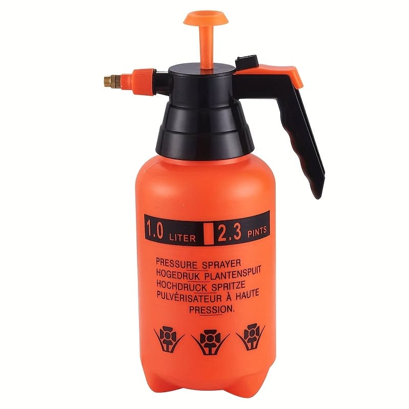 TEMU 1l 1.5l Manual Pressure Sprayer, Large Capacity Handheld Sprayer For Home Use, Watering Can For Gardening, Disinfection, And Cleaning, Adjustable Nozzle