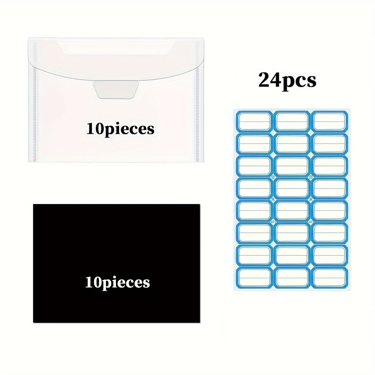 TEMU Stamp And Die Storage Bags And Rubber Magnetic Sheets, Plastic Envelopes, For Templates Storage Card Making Cutting Dies, 20/48pcs, 5.5 X 7.5inch, With 24/48pcs Sticky Index Tabs