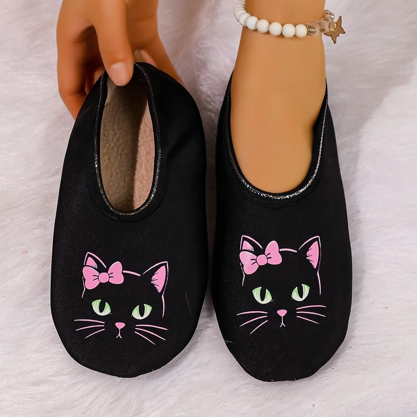 TEMU Women's Indoor Slippers & Yoga/dance Shoes - Slip- Floor Socks With Print Sole, Thin Lining For & Quietness, Machine Washable Suitable For Home, Dance Practice, Yoga, Floor, Women Shoes