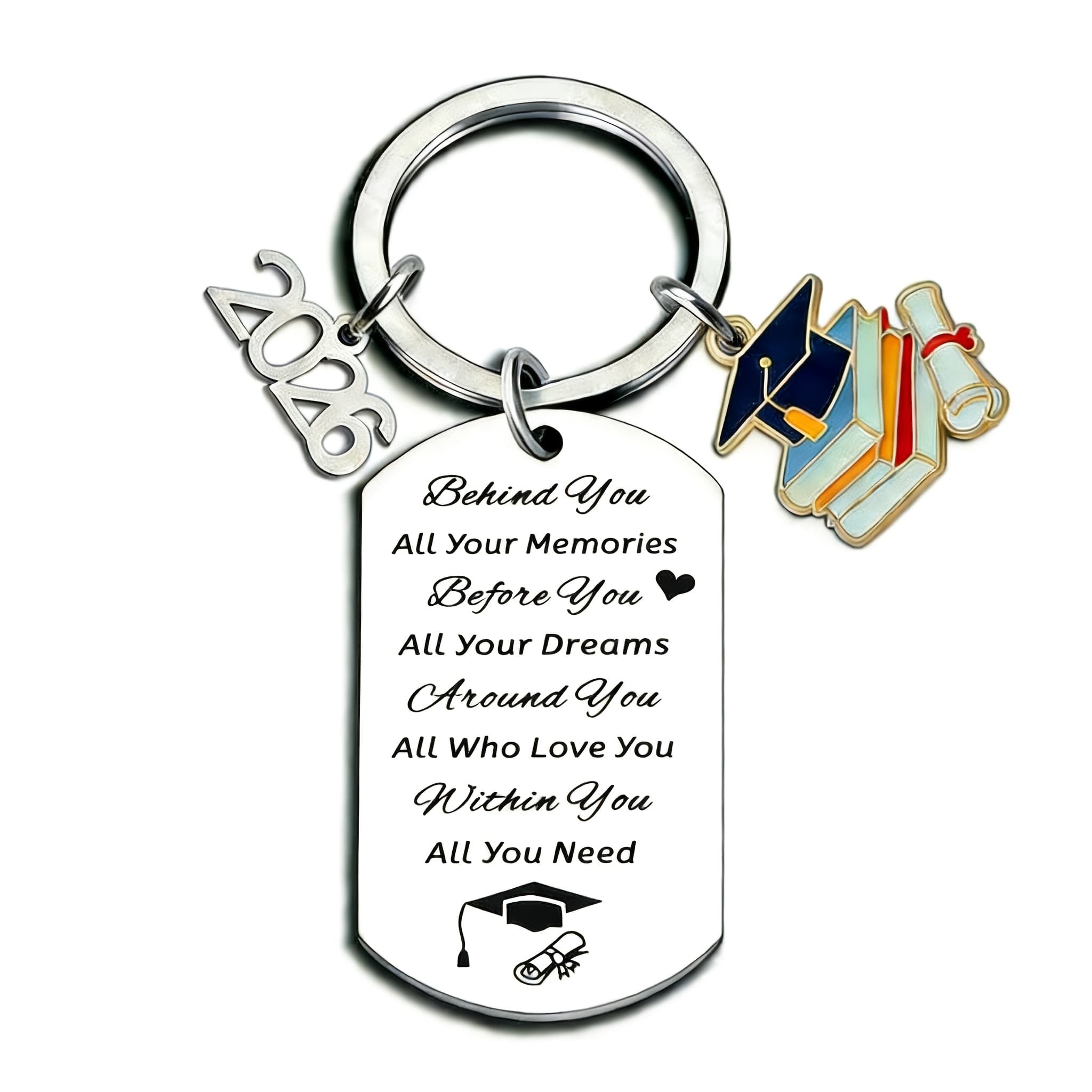 TEMU 1 Item, 2026 Graduation Keychain - Engraved With Words For - 2026 Graduation Season Gift, A Graduation Present For , , University, Or High School