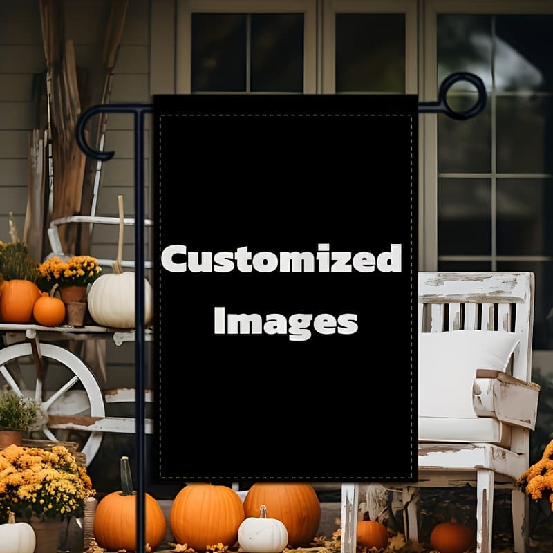 TEMU Custom Any Image Garden Flag 12x18 Inch, Double Sided Hd Printing Personalized Yard Flag, Custom Photo/logo/anime/gaming/holiday Design, Outdoor Garden Porch Lawn Home Decor, Unique Gift For