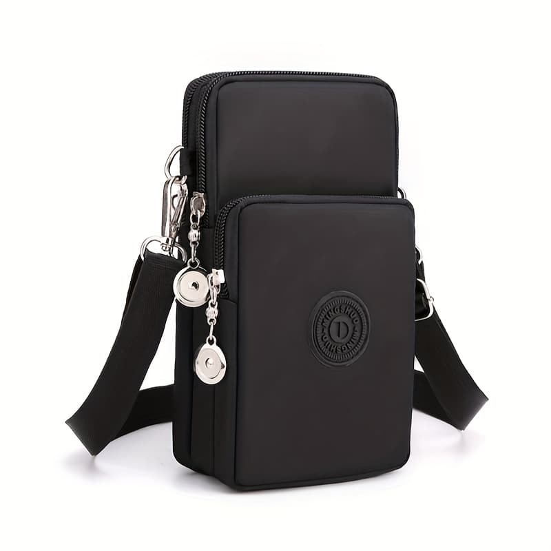 TEMU Women's Crossbody Bag, New Style Phone Bag, Small Crossbody Purse, Oxford Fabric Phone Pouch, Vertical Mini Coin Purse, Wristlet Bag