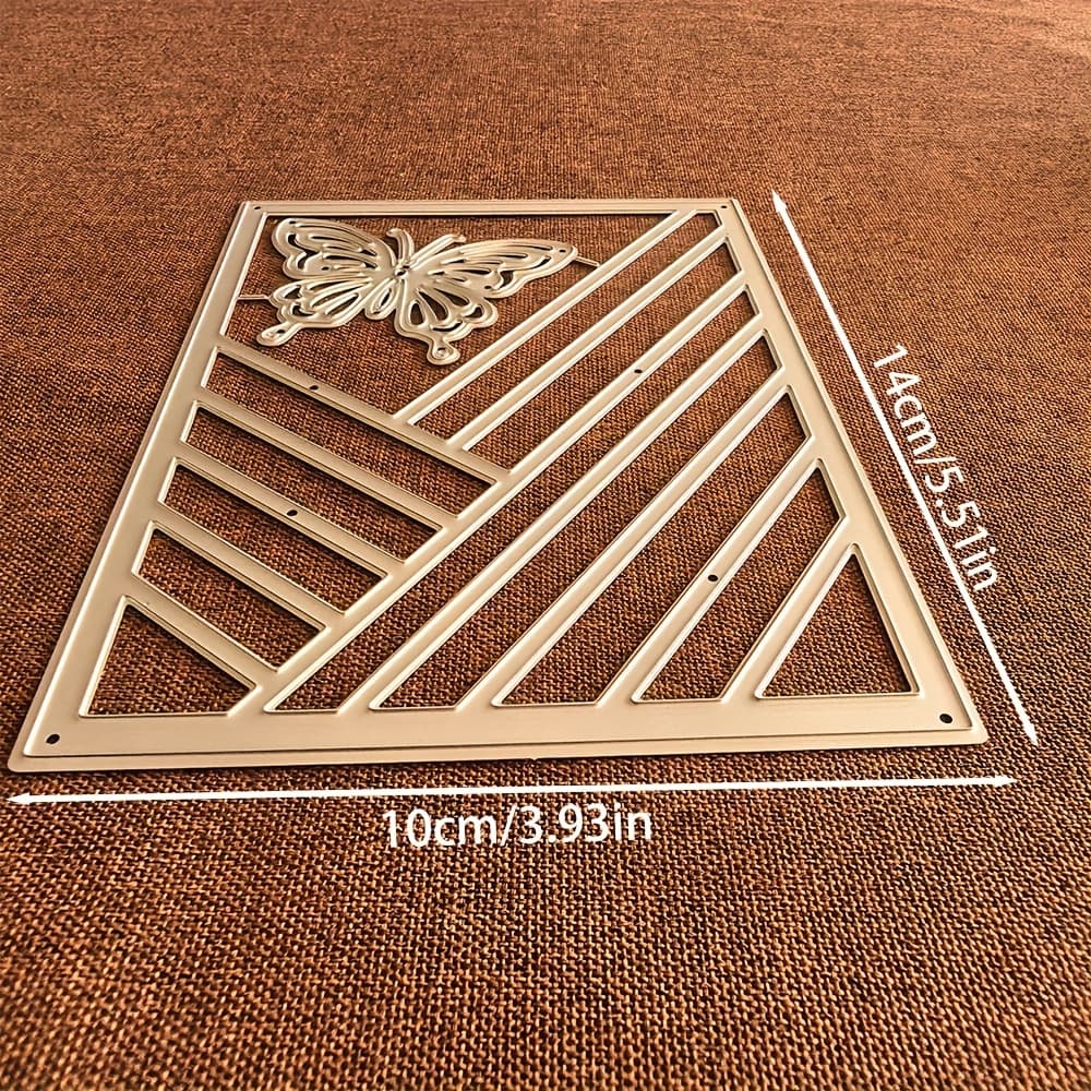 TEMU 1pc Metal Die Cut Featuring And Butterflies, Perfect For Scrapbooking, Embossing Stencils, And Crafting Handmade Greeting Cards Or Gift Cards