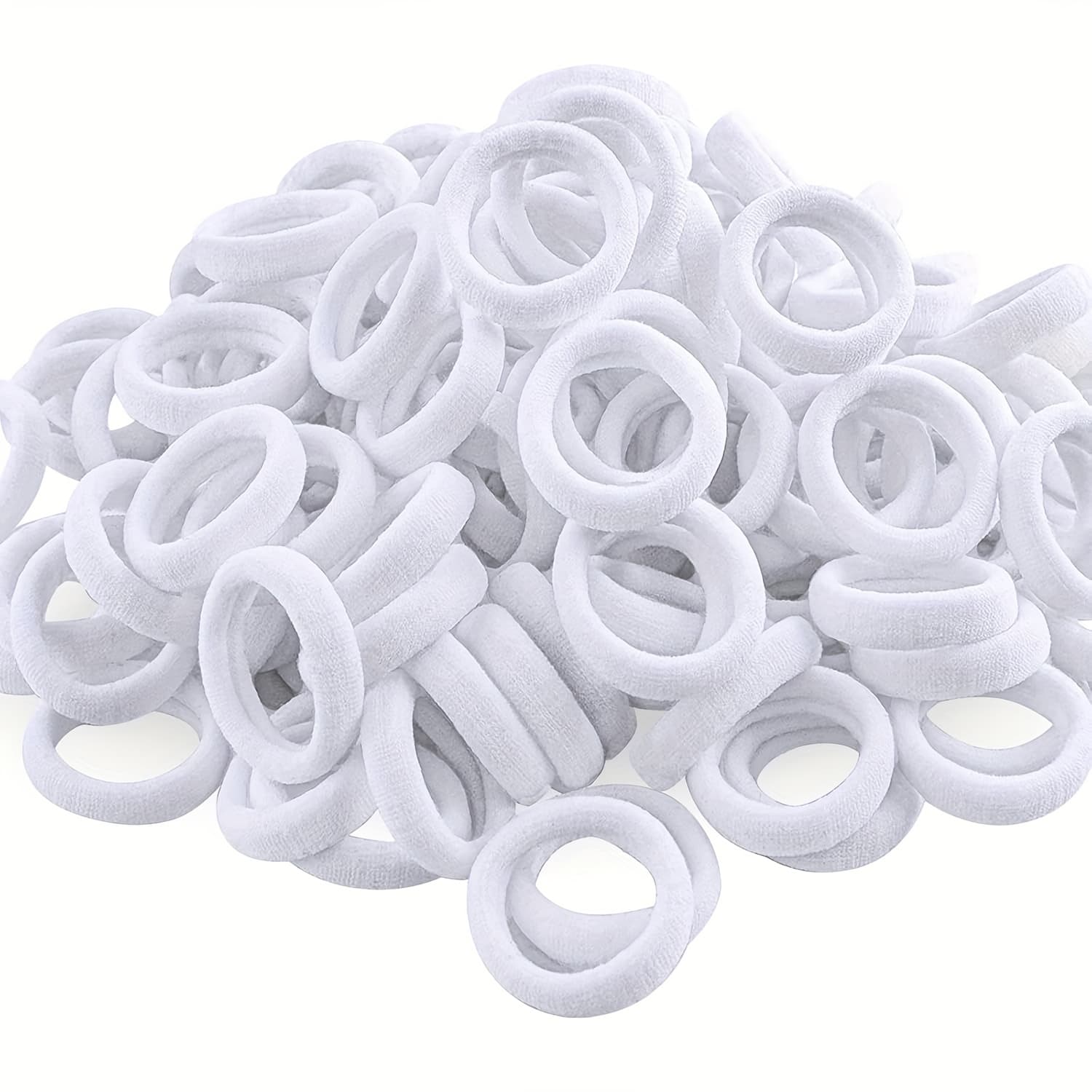 TEMU 120pcs Ties Elastic Bands, Seamless Ponytail Holders For Fine Hair, Gentle Hair Additions, Mini Hair Rings