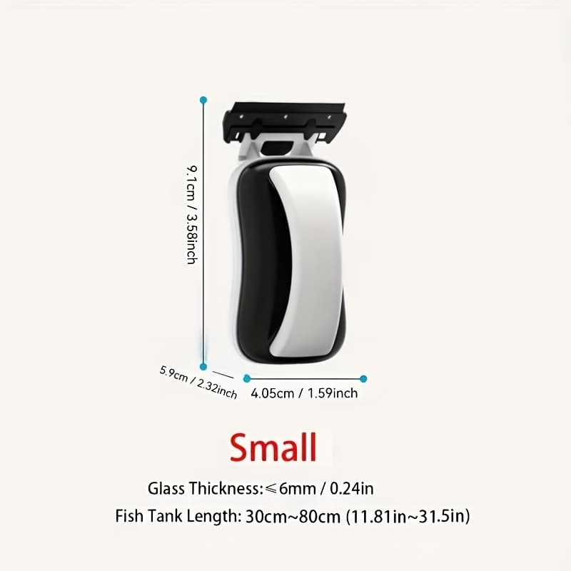 TEMU Heavy-duty Magnetic Aquarium Scraper With Ergonomic Handle And Non-slip Grip - Powerful Magnetic Technology For Algae Removal, Suitable For Fish Tanks, , Bathtubs, Shower, Aquariums