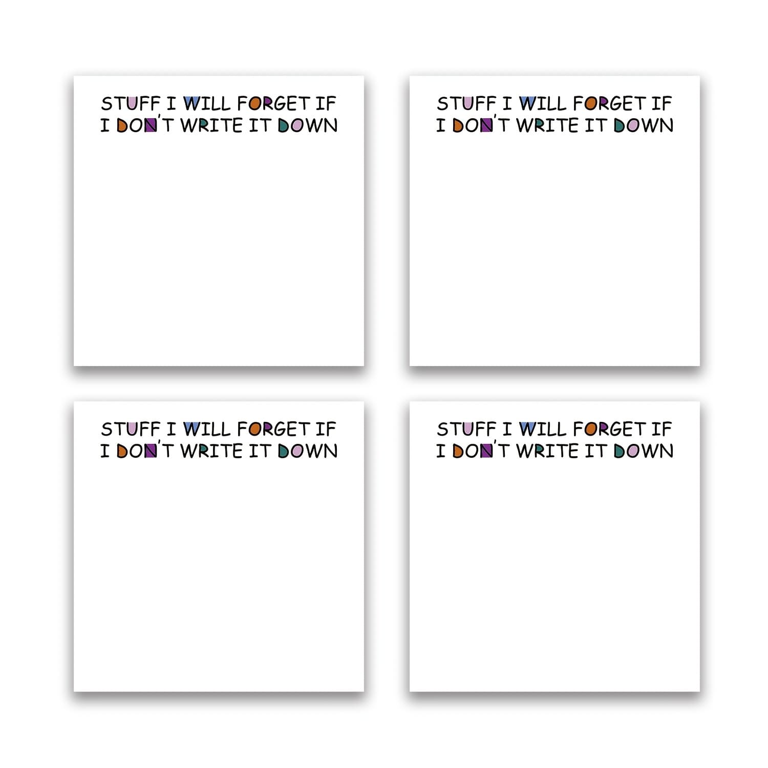TEMU 1pc/4pcs Sticky Notes 3x3 Cute And Beautiful Note Planner Notepad - Each Book Contains 50 Sheets - Desk Accessories For School, Office And Home - Ideal Gift For Teachers, Women And Colleagues