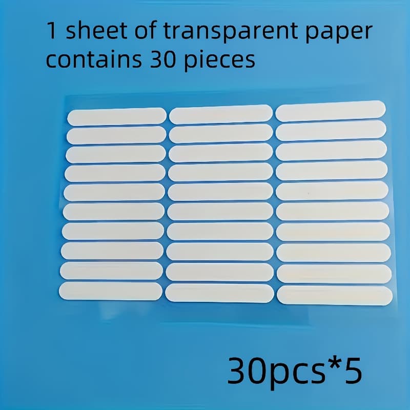 TEMU 150pcs Nail Art Display Stickers, Double-sided Transparent Adhesive Tape For Manicure Showcase