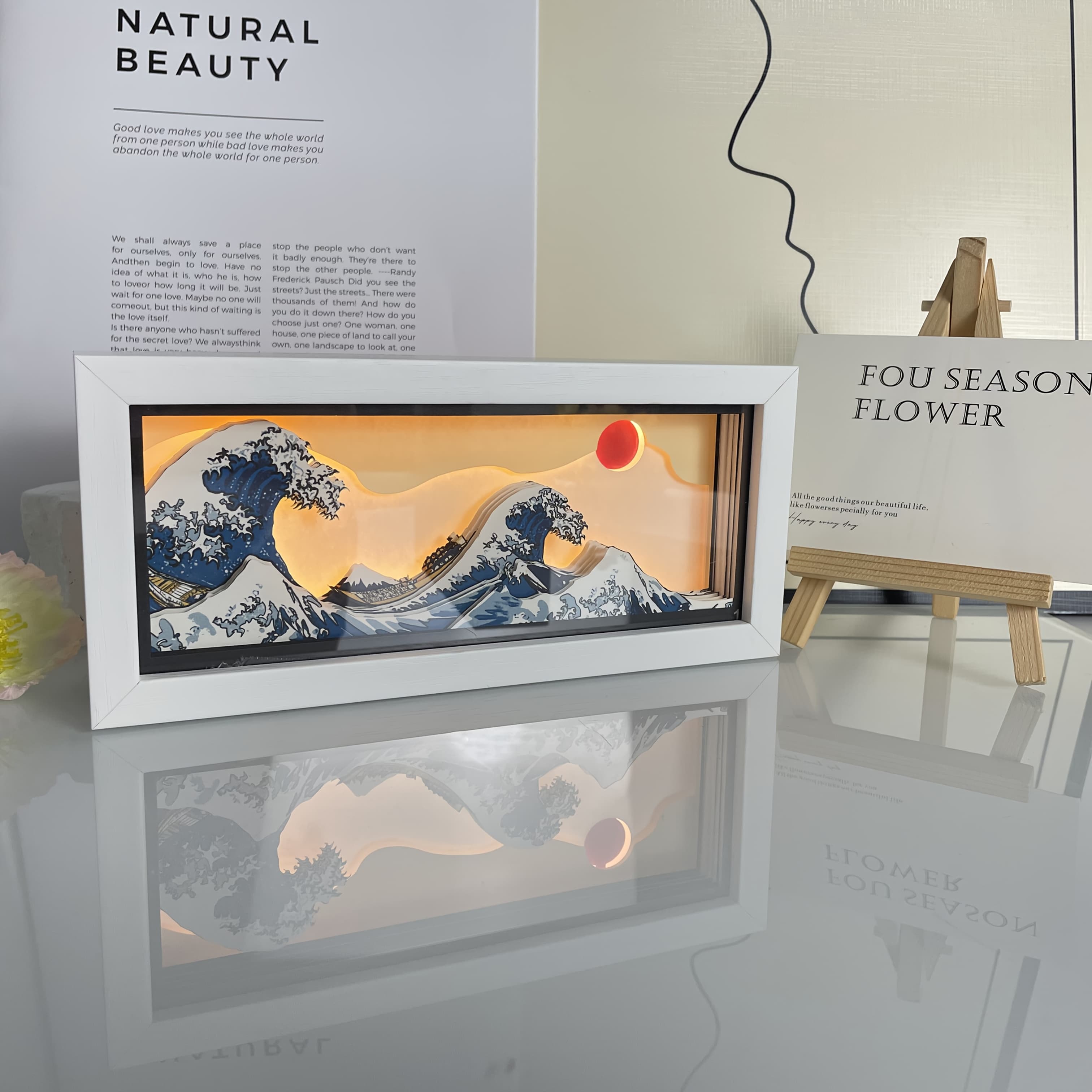 TEMU 3d Paper Sculpture Night Light, Usb, Led Light Box, An For Decorating The Room And As A Unique Tabletop Ornament. Ideal Gift For .