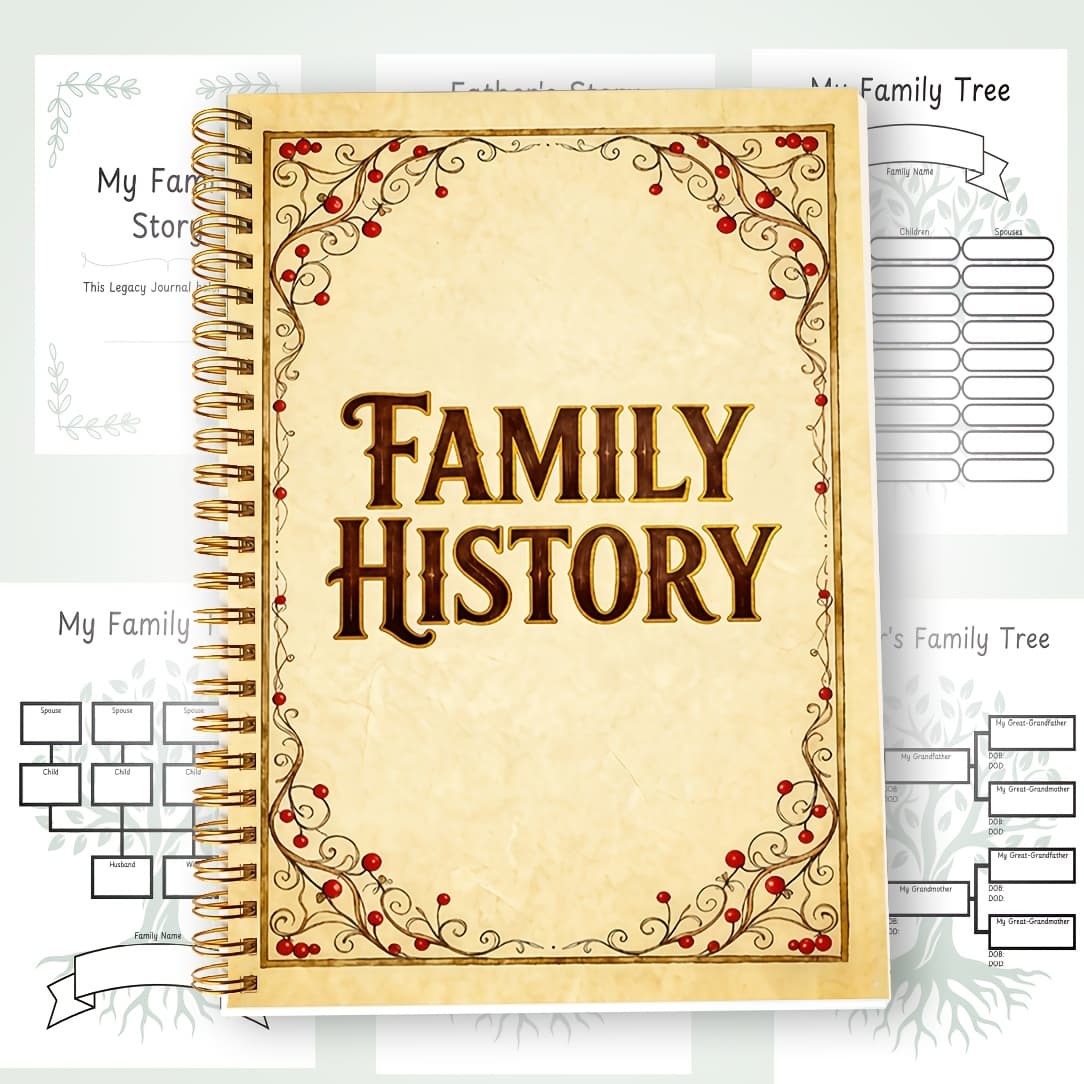 TEMU 1pc Family Tree Book And Planner - Hardcover Relative Organizer, With Step-by-, Journal, Recording And , Perfect Gift For Parents/grandparents, Book | Elegant Cover Design