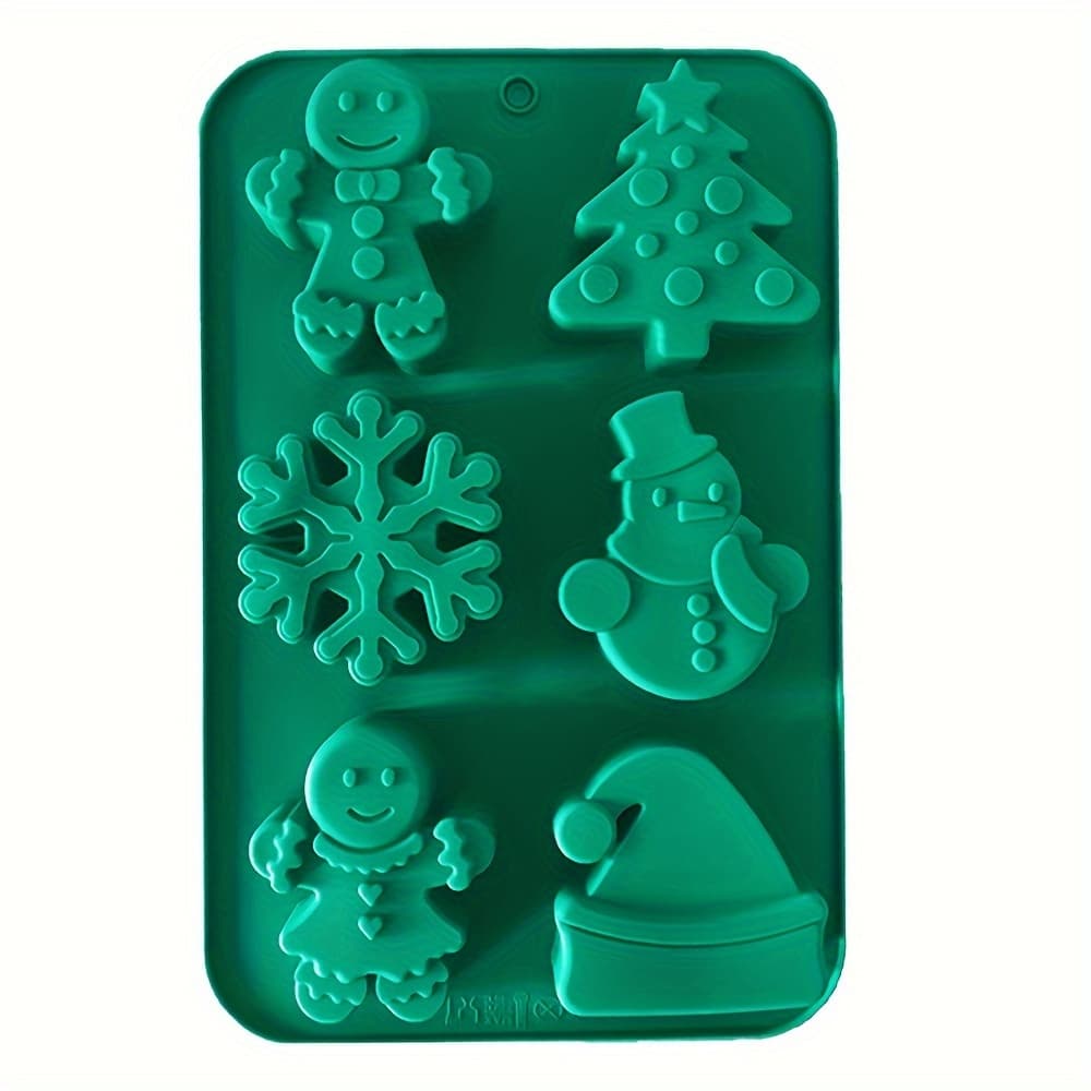 TEMU A Christmas Tree Sock With Snowflakes And Santa Claus, Molds For , Candles, Resin, And Other Crafts