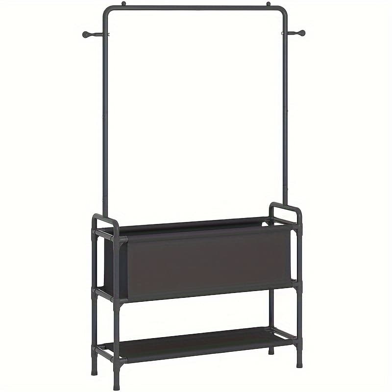 TEMU 1pc Clothing Rack With Storage Bag, 3-in-1 Garment Rack, Non-woven Shelves For Shoes, Clothes Rack For Bedroom, Hallway, Entryway