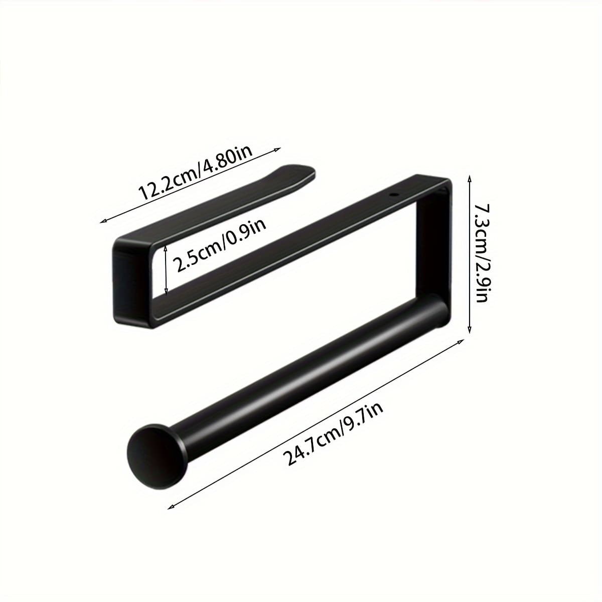 TEMU 1pc Of Paper Towel Storage Rack, Hanging Storage Rack, Cabinet Door Storage, Thickened Kitchen Paper Towel Rack, Cabinet Roll Holder,