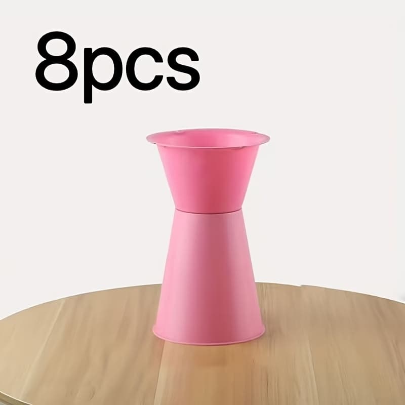 TEMU 8pcs Waterproof Plastic Floral Base - Suitable For Fresh Flower Packaging, Including Heart And Grid Designs - Suitable For Bouquets And Gifts, Used With Wet Foam