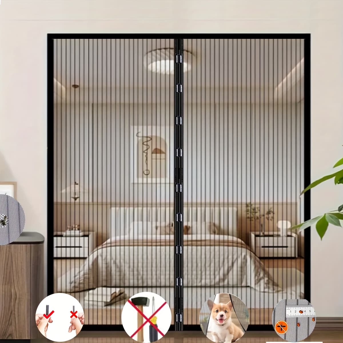 TEMU Magnetic Screen Door For Garage Entry