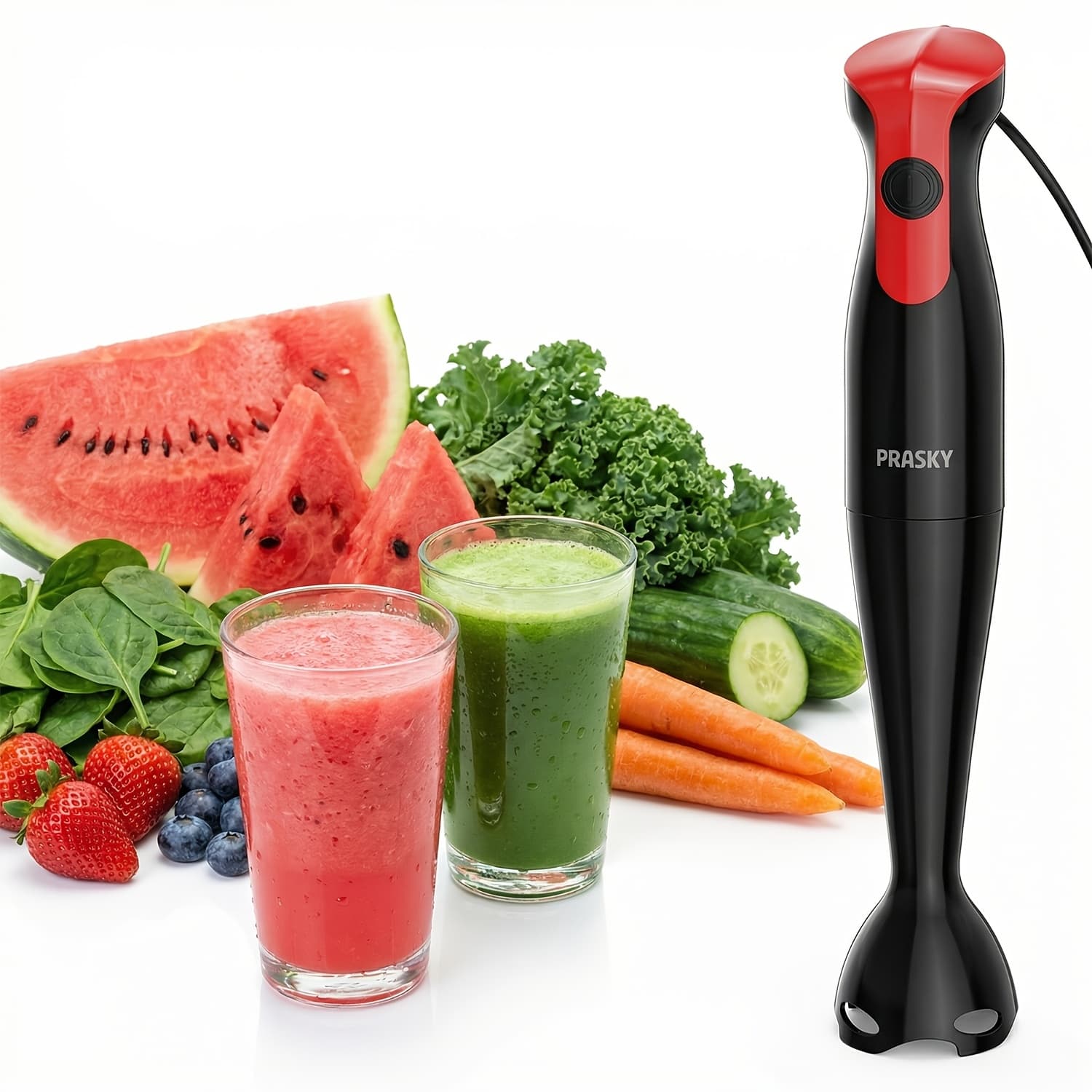 TEMU Prasky Powerful Handheld Blender | Steel , Portable Stick Mixer, Electric Blender, Electric Hand Blender With Detachable Base