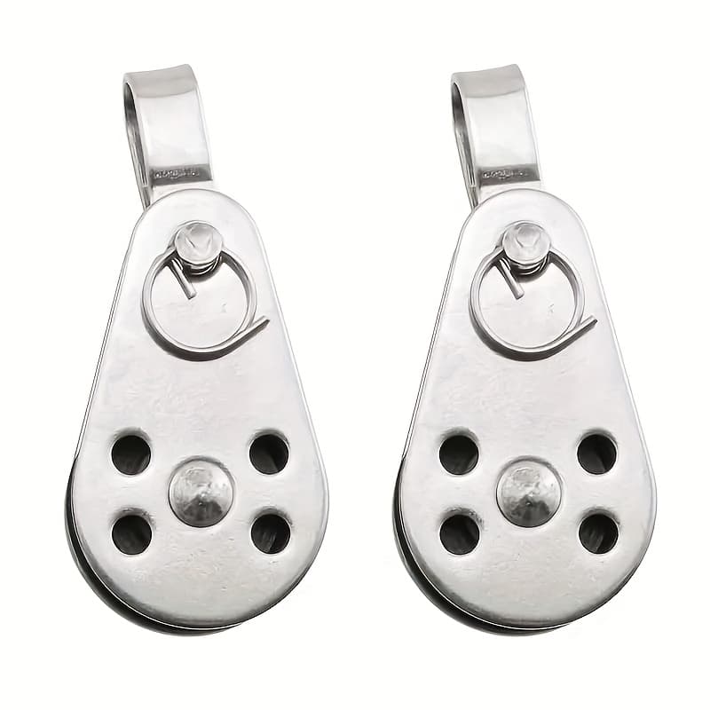 TEMU 2 Pulleys, Stainless Steel, Corrosion-resistant, Suitable For Marine Cable Control, Sail Control, Etc