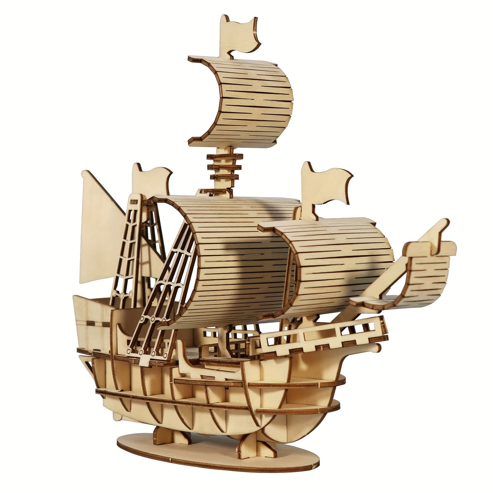 TEMU 3d Wooden Puzzles Ocean Sailboat Model Kits Christmas/birthday Gifts For Adults And Teens Handmade