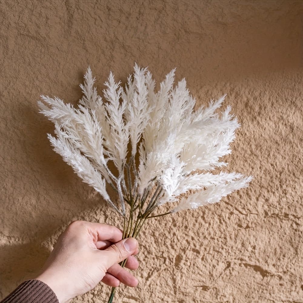 TEMU 5pcs Artificial Flowers, Snowy Flowers, Wedding Peony, Faux Flowers, Home Decor