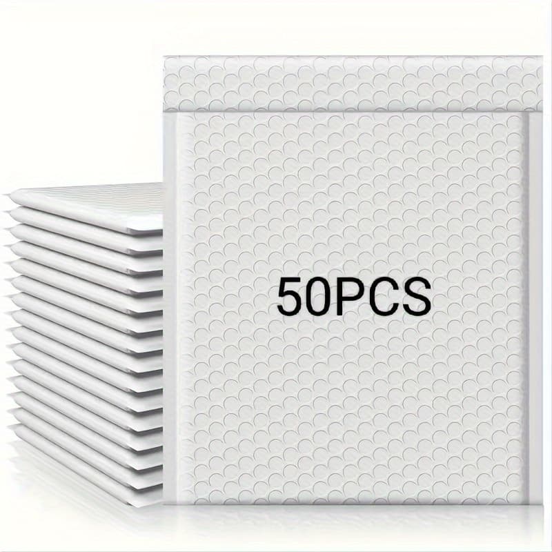 TEMU 50pcs White Hexagonal Mailers 9x11.8" - , Waterproof Polyethylene Shipping Bags, Medium Size For Clothes, Cosmetics & Daily - Ideal For Halloween, Christmas, Weddings, Valentine's, Thanksgiving