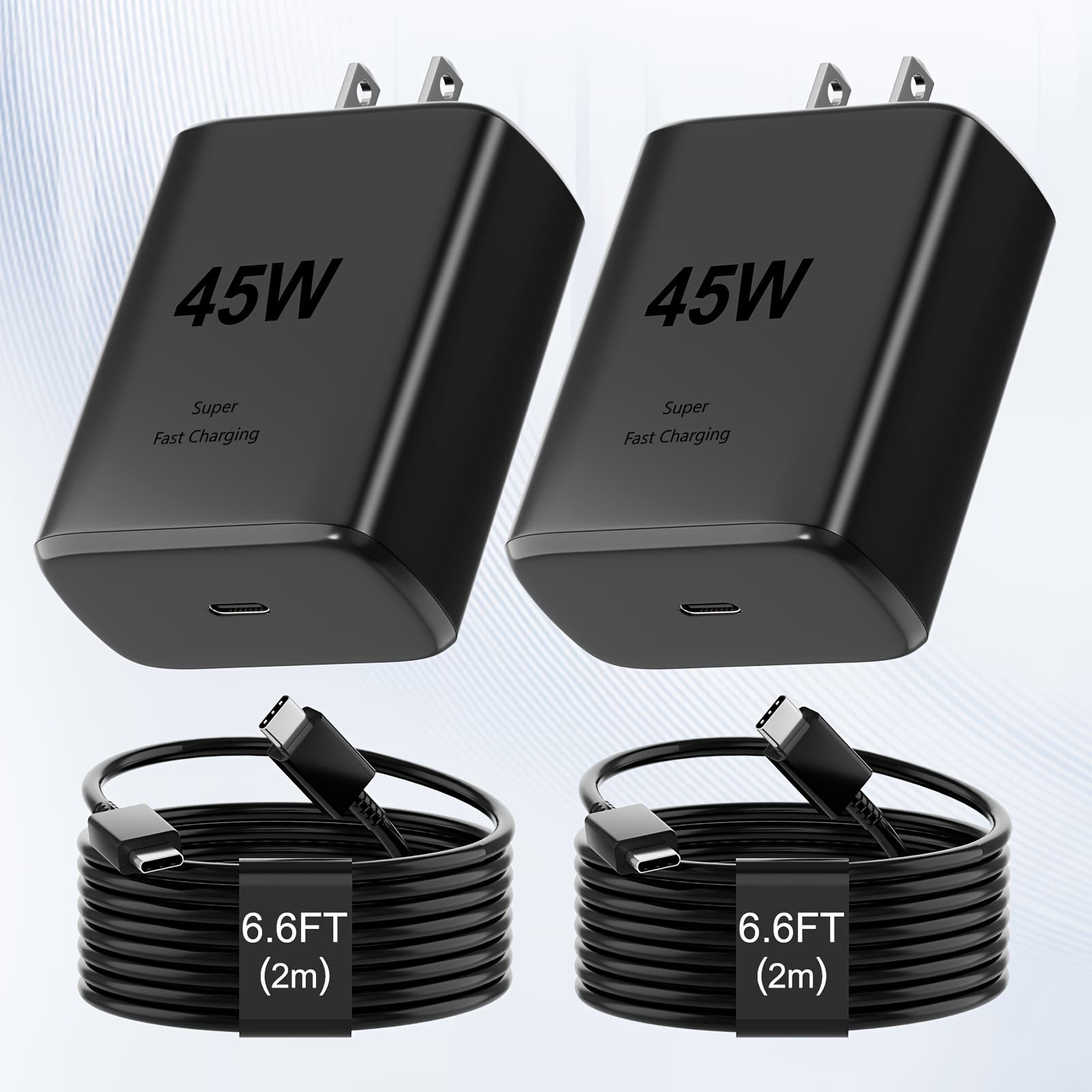TEMU 2026 New 45w Super Fast Charger Usb C Phone Charger For S25/ S25 Ultra/ S25+/ Ultra/ S24/ S24+/ S23 Ultra/ S23/ S22/ S20/ S21/ Note 10 And For Iphone 16/ 15 Pro, Pro Max, Plus Fast Charging