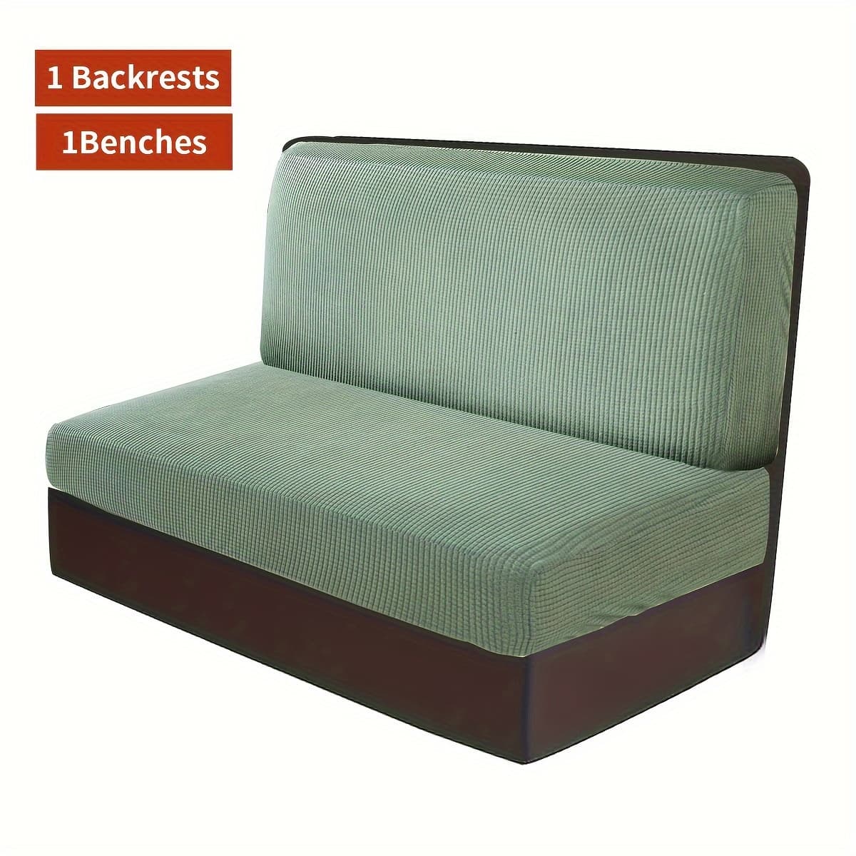 TEMU 2pcs/set Elastic Corn Velvet Fabric, Rv Sofa Cushion Cover Set, Comfortable Sofa Cover, , Machine Washable, Anti-pet Scratch, Sofa Protector Cover, Suitable For Two-seat Sofa, Rv, Decoration