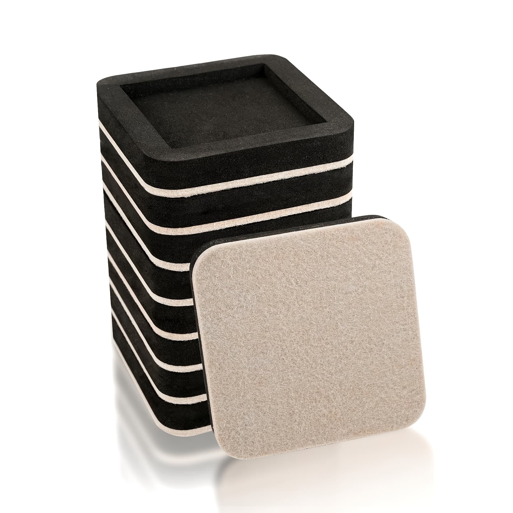 TEMU Upgraded Felt Furniture Sliders For Hardwood Floors - 8pcs 4inch Furniture Moving Sliders With Recessed Design, Easy To Move While Protecting Floors