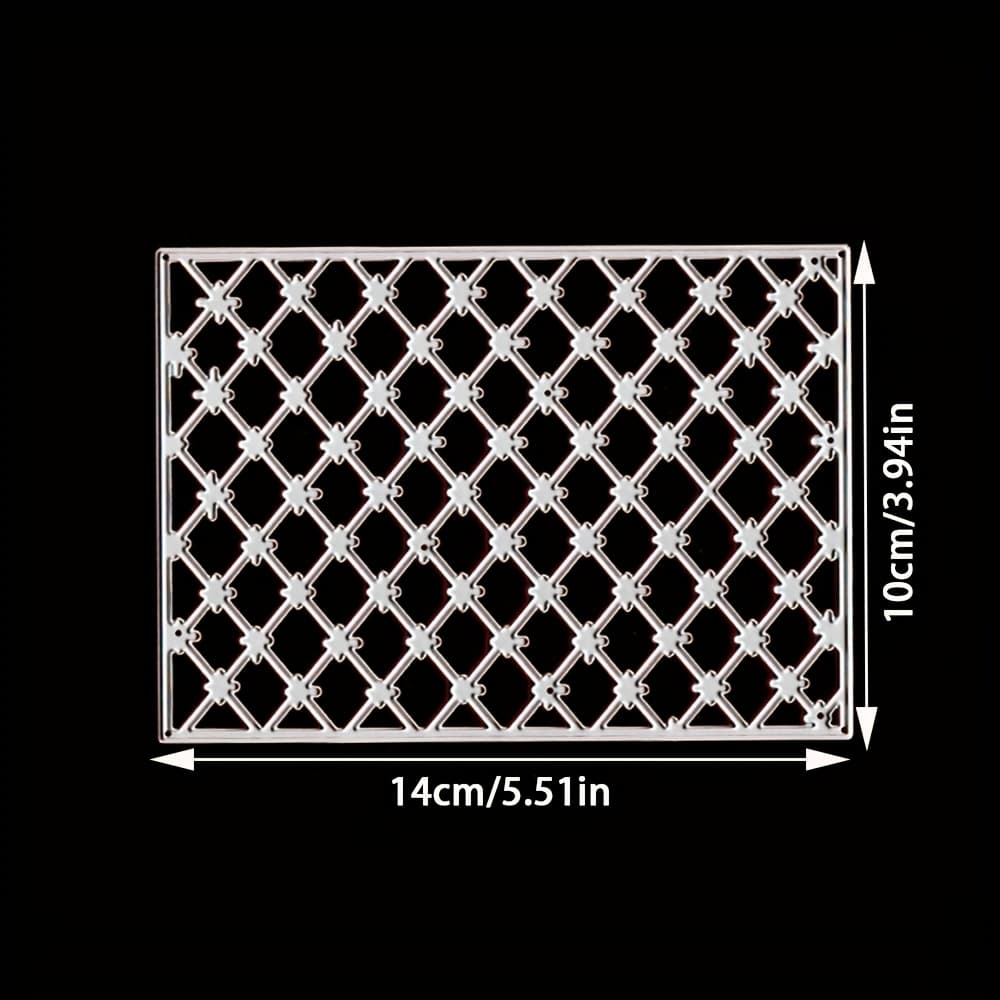 TEMU Creative Grid Metal Cutting Dies, Diy Scrapbooking Decoration Embossing Die Cuts, Greeting Card Making Stencil, Suitable For Album Card Making, Handmade Card Tools